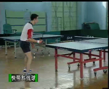 直板反手快帶弧圈球