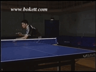 柳橙敏直拍發(fā)逆旋球動畫圖解