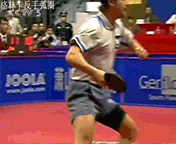 橫拍格林卡式反手拉弧圈