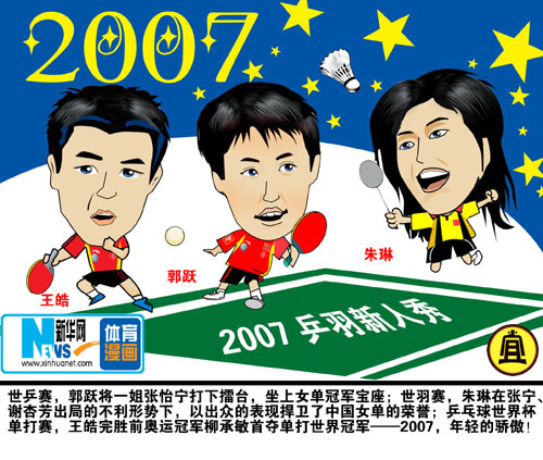 漫畫-2007體壇年輕人的驕傲郭躍朱琳們的勝利(圖)