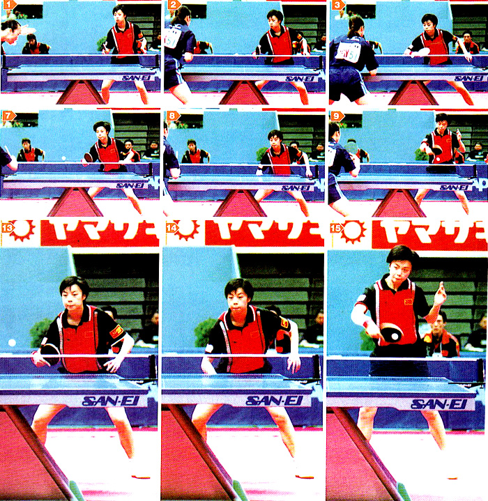 張怡寧搓后反手連續(xù)拉