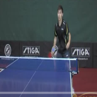 國手乒乓課堂 第02集 閆安正手發(fā)球后銜接反手搶攻