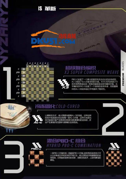 尤拉龍炎系列乒乓球底板圖片