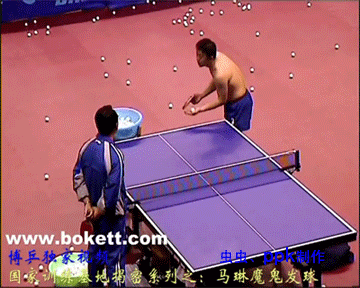 馬琳國(guó)家隊(duì)訓(xùn)練發(fā)球之二