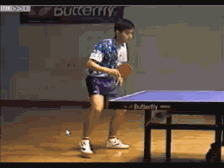 孔令輝正手弧圈