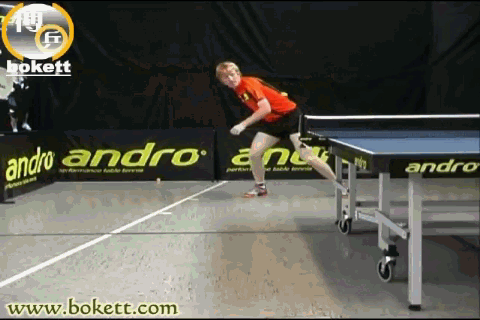 弧線低于網(wǎng)高的側弧圈