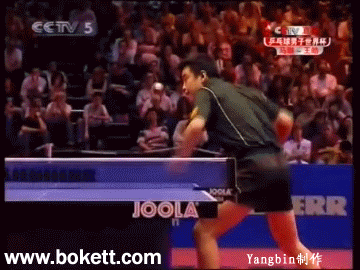 王皓的鉤子發(fā)球示范慢動作