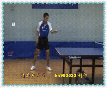 直板練習(xí)高吊弧圈示范慢動作