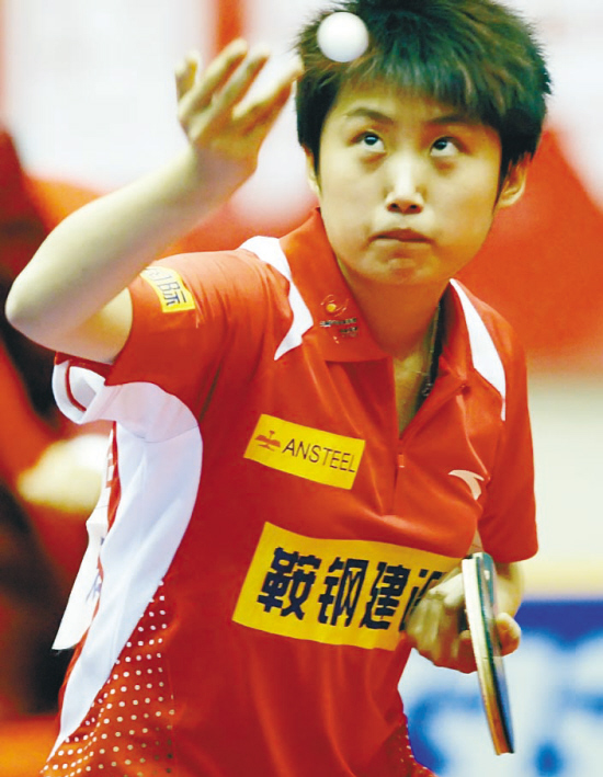 郭躍-劉詩雯正手快速拉直線拉斜線多角度進攻