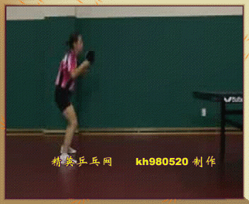 反手削球慢動(dòng)作