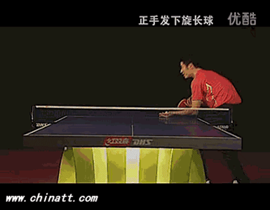 王勵勤-正手發(fā)下旋長球