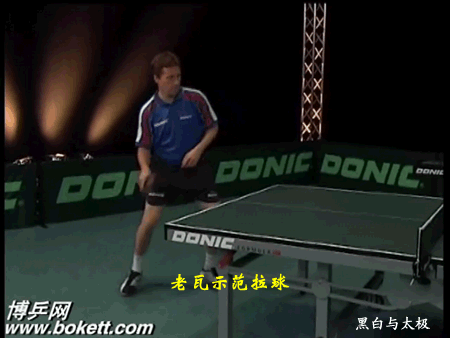 老瓦正手弧圈球技術(shù)示范慢動(dòng)作